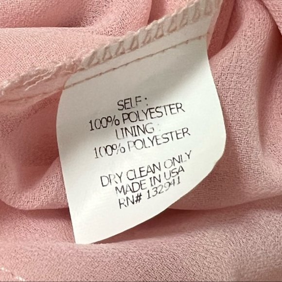 Amanda Uprichard Womens Long Sleeve Blouson Mini Dress Pink Tie Neck size XS - Picture 11 of 11